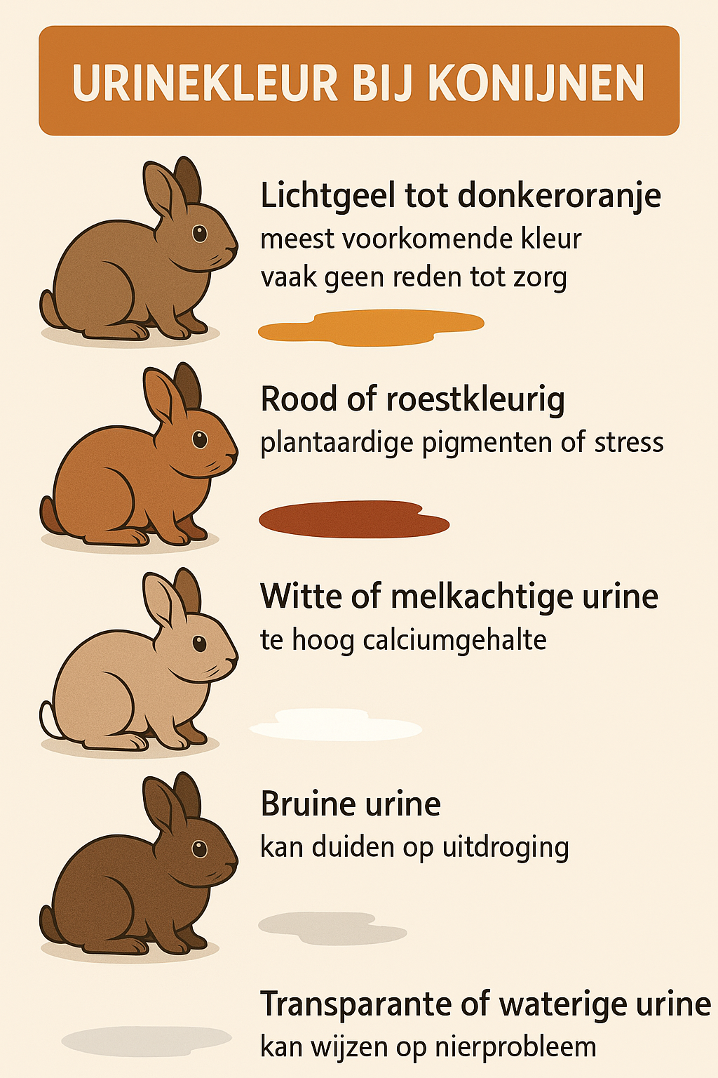 urine van konijnen
